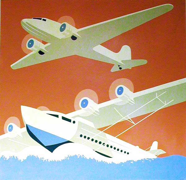 planes mural